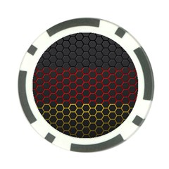 Germany Flag Hexagon Poker Chip Card Guard by HermanTelo