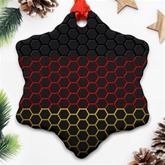 Germany Flag Hexagon Snowflake Ornament (two Sides)