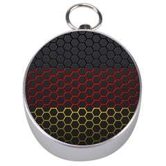 Germany Flag Hexagon Silver Compasses