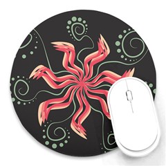 Flower Abstract Round Mousepads