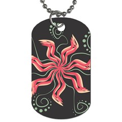 Flower Abstract Dog Tag (One Side)