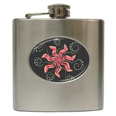 Flower Abstract Hip Flask (6 Oz) by HermanTelo