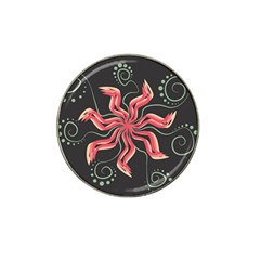 Flower Abstract Hat Clip Ball Marker (4 Pack)