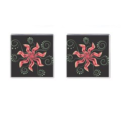 Flower Abstract Cufflinks (Square)