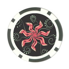 Flower Abstract Poker Chip Card Guard