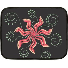 Flower Abstract Double Sided Fleece Blanket (mini) 