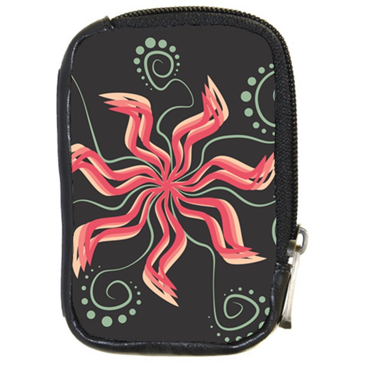 Flower Abstract Compact Camera Leather Case