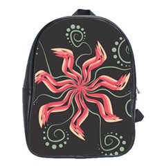 Flower Abstract School Bag (Large)