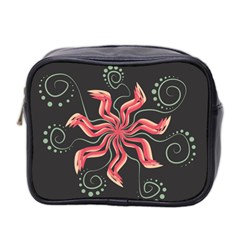 Flower Abstract Mini Toiletries Bag (two Sides)