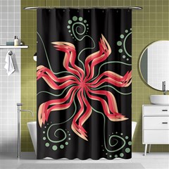 Flower Abstract Shower Curtain 48  X 72  (small)  by HermanTelo