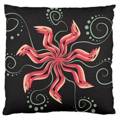 Flower Abstract Large Cushion Case (one Side)