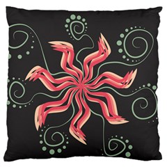 Flower Abstract Standard Flano Cushion Case (One Side)