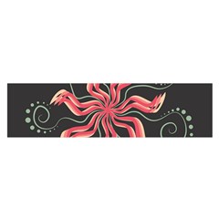 Flower Abstract Satin Scarf (oblong)