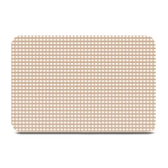 Gingham Check Plaid Fabric Pattern Grey Plate Mats