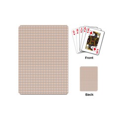 Gingham Check Plaid Fabric Pattern Grey Playing Cards Single Design (mini) by HermanTelo