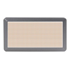 Gingham Check Plaid Fabric Pattern Grey Memory Card Reader (mini)