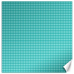 Gingham Plaid Fabric Pattern Green Canvas 12  X 12 