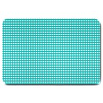 Gingham Plaid Fabric Pattern Green Large Doormat  30 x20  Door Mat