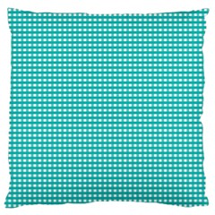 Gingham Plaid Fabric Pattern Green Large Cushion Case (one Side) by HermanTelo