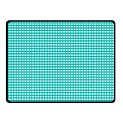 Gingham Plaid Fabric Pattern Green Double Sided Fleece Blanket (small)  by HermanTelo