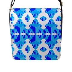 Cubes Abstract Wallpapers Flap Closure Messenger Bag (l)