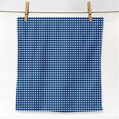 Gingham Plaid Fabric Pattern Blue Face Towel