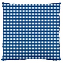 Gingham Plaid Fabric Pattern Blue Large Cushion Case (one Side) by HermanTelo