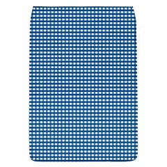 Gingham Plaid Fabric Pattern Blue Removable Flap Cover (l)