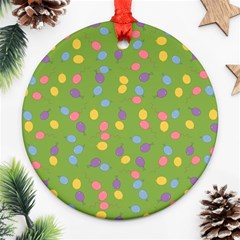 Balloon Grass Party Green Purple Ornament (round) by HermanTelo