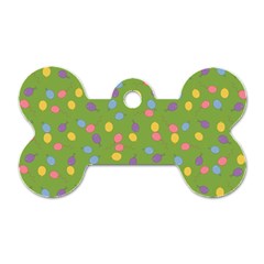 Balloon Grass Party Green Purple Dog Tag Bone (one Side)