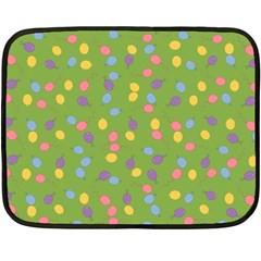 Balloon Grass Party Green Purple Double Sided Fleece Blanket (mini) 