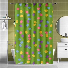 Balloon Grass Party Green Purple Shower Curtain 48  X 72  (small) 