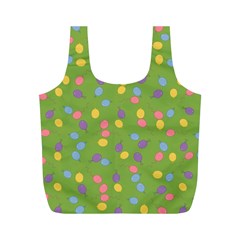 Balloon Grass Party Green Purple Full Print Recycle Bag (m)