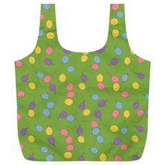 Balloon Grass Party Green Purple Full Print Recycle Bag (xl) by HermanTelo