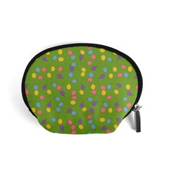 Balloon Grass Party Green Purple Accessory Pouch (small)