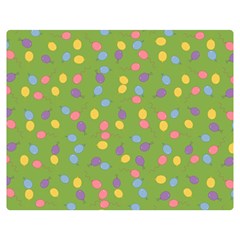 Balloon Grass Party Green Purple Double Sided Flano Blanket (medium) 