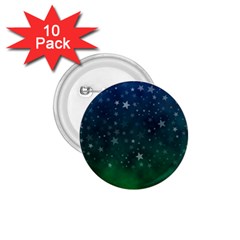 Background Blue Green Stars Night 1.75  Buttons (10 pack)