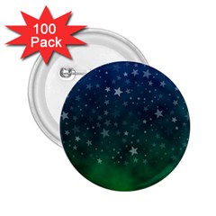 Background Blue Green Stars Night 2 25  Buttons (100 Pack)  by HermanTelo