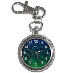 Background Blue Green Stars Night Key Chain Watches