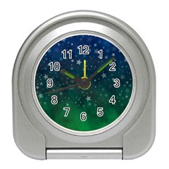 Background Blue Green Stars Night Travel Alarm Clock