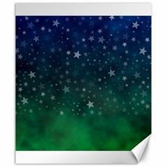 Background Blue Green Stars Night Canvas 20  x 24 