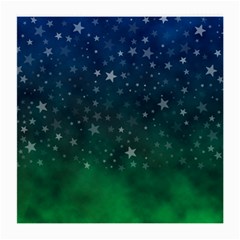 Background Blue Green Stars Night Medium Glasses Cloth