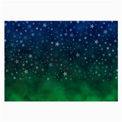 Background Blue Green Stars Night Large Glasses Cloth (2 Sides)