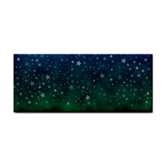 Background Blue Green Stars Night Hand Towel