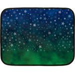 Background Blue Green Stars Night Fleece Blanket (Mini) 35 x27  Blanket