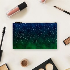 Background Blue Green Stars Night Cosmetic Bag (Small)