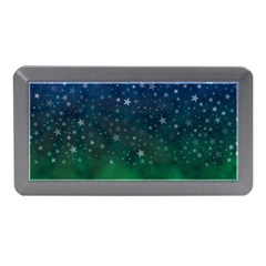 Background Blue Green Stars Night Memory Card Reader (Mini)