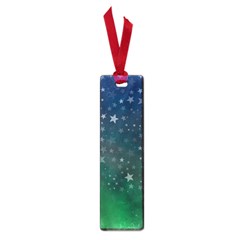 Background Blue Green Stars Night Small Book Marks