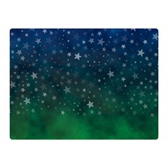 Background Blue Green Stars Night Double Sided Flano Blanket (Mini) 