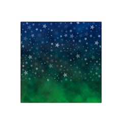 Background Blue Green Stars Night Satin Bandana Scarf